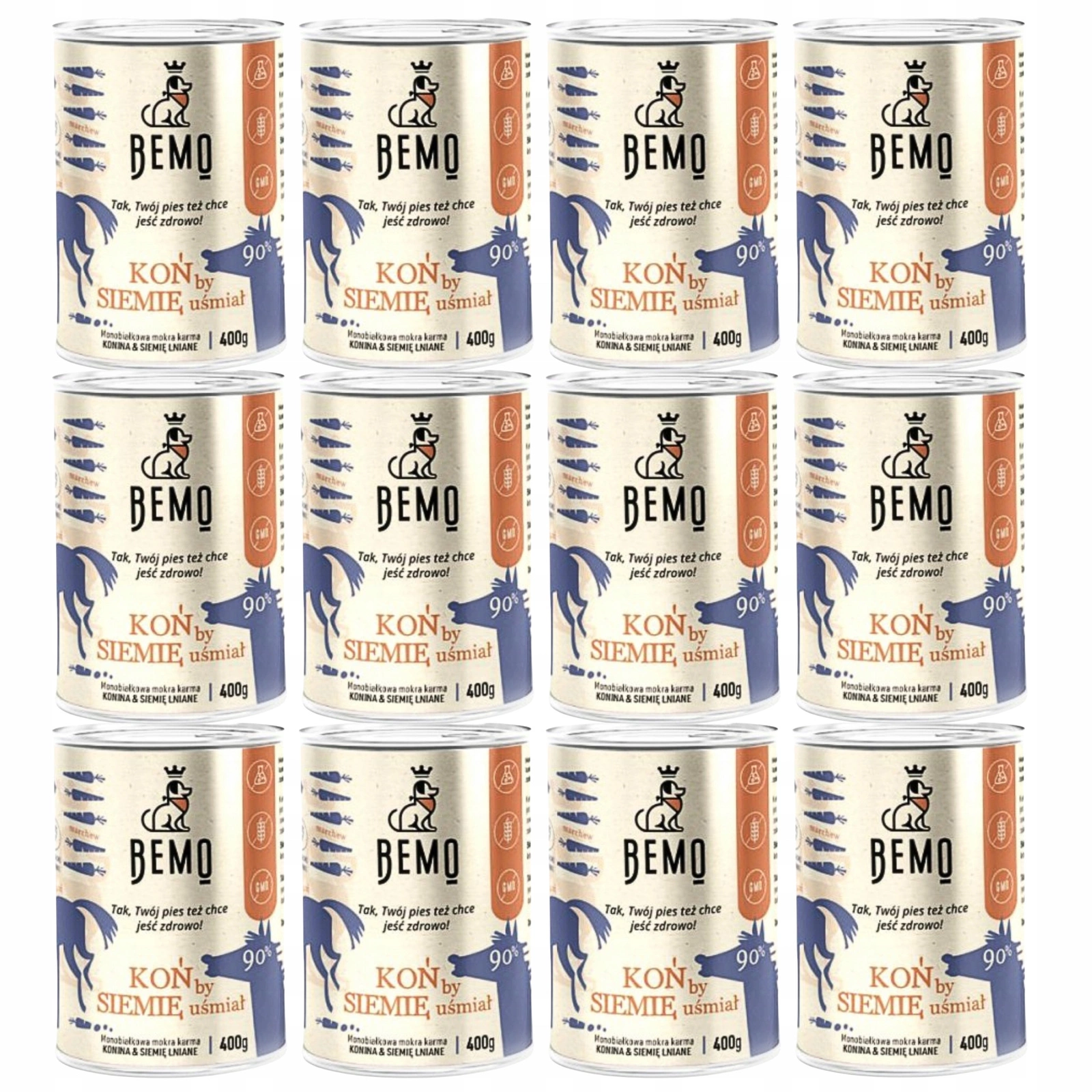 Bemo Koń by się mię uśmiał konina adult średnie rasy 400 g × 12