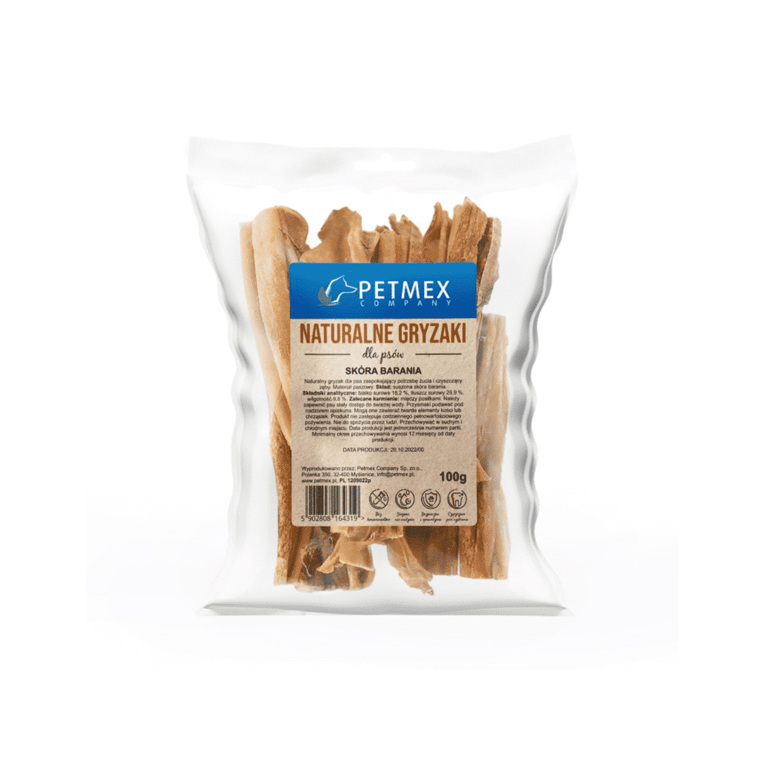 Petmex skóra barania 100 g