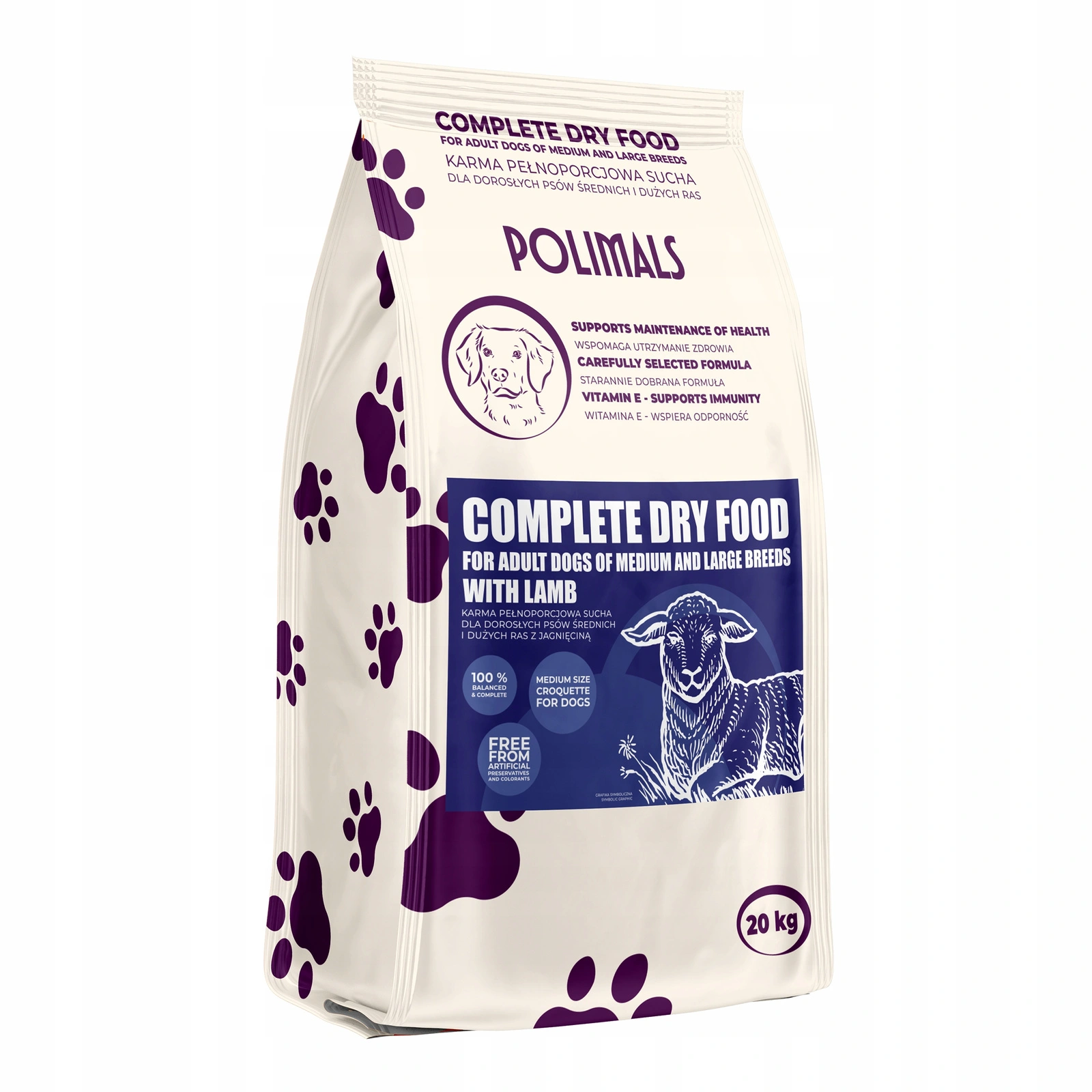 Polimals jagnięcina adult 20 kg