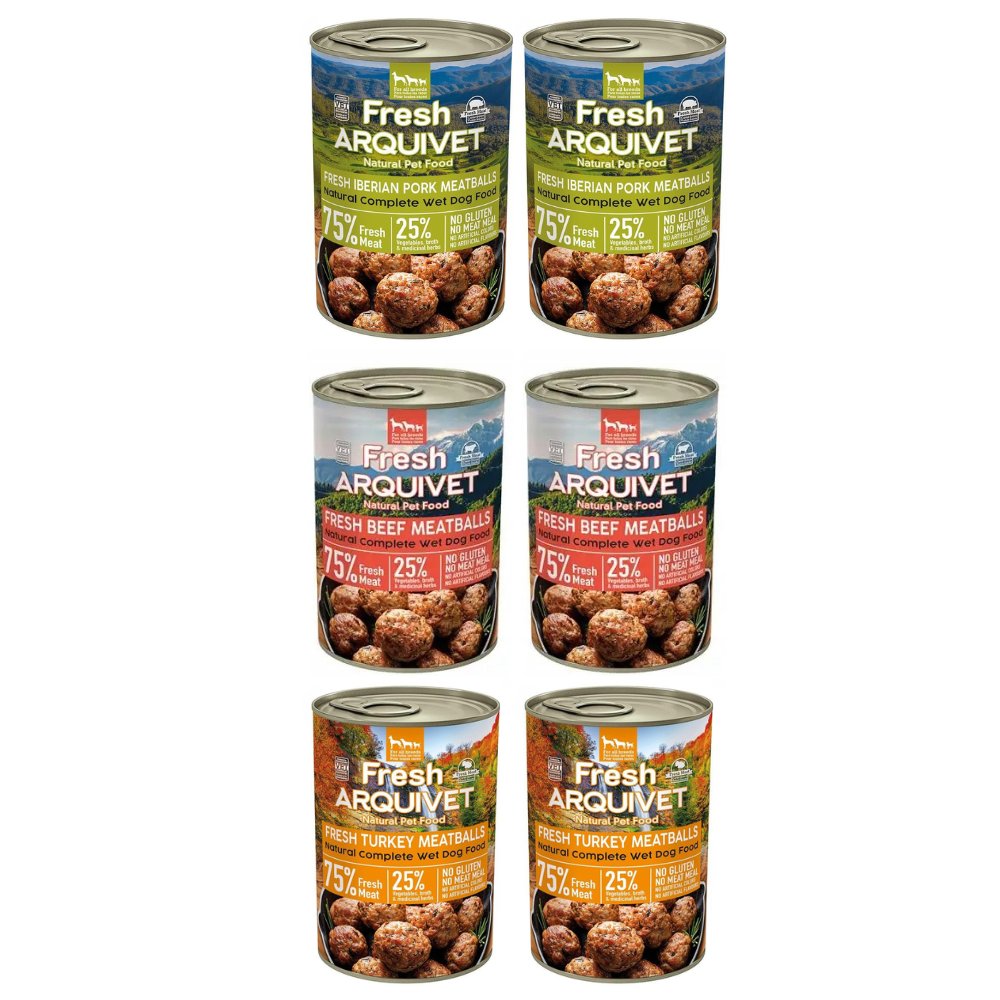 Arquivet Fresh indyk, wieprzowina, wołowina 400 g × 6