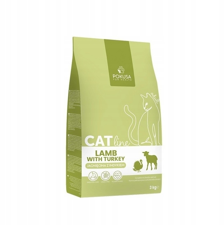 Pokusa CatLine jagnięcina z indykiem adult 3 kg