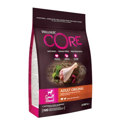 Wellness CORE indyk, kurczak adult małe rasy 5 kg