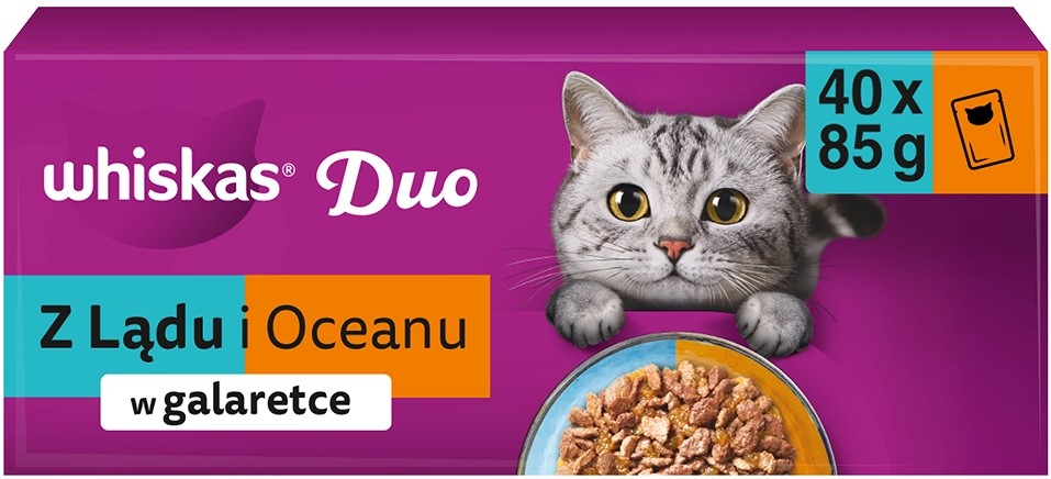 Whiskas Duo mix smaków w galaretce adult 85 g × 40