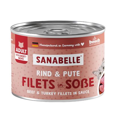 Sanabelle All Meat indyk, wołowina w sosie adult 180 g × 6