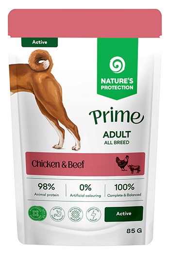 Nature's Protection Prime kurczak, wołowina adult 85 g