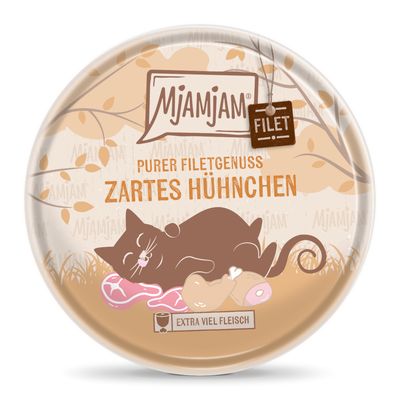 MjAMjAM Purer Filetgenuss Sensitive kurczak kawałki 80 g × 16