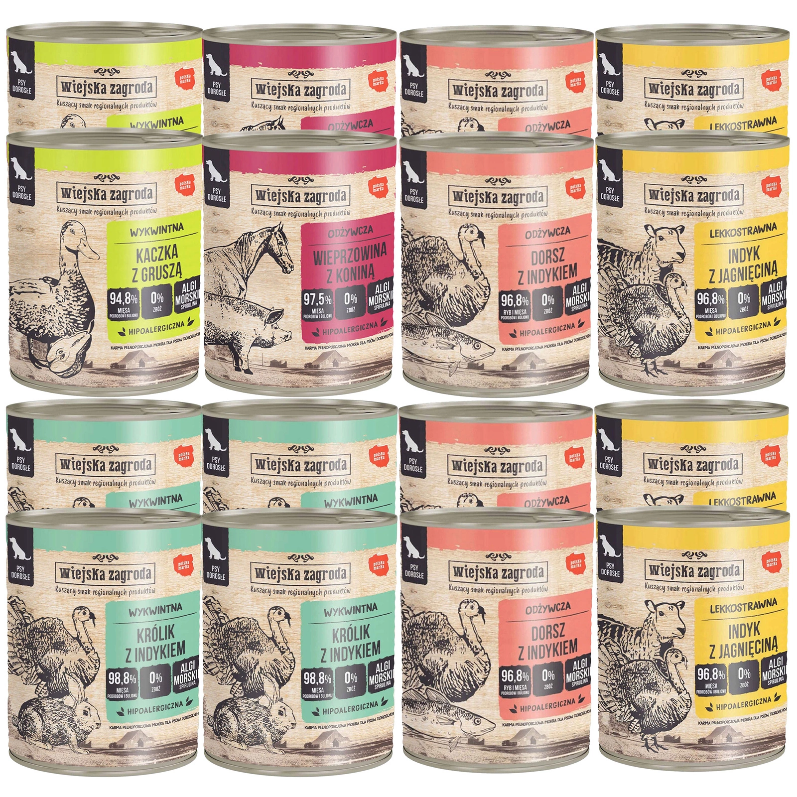 Wiejska Zagroda mix smaków 800 g × 16