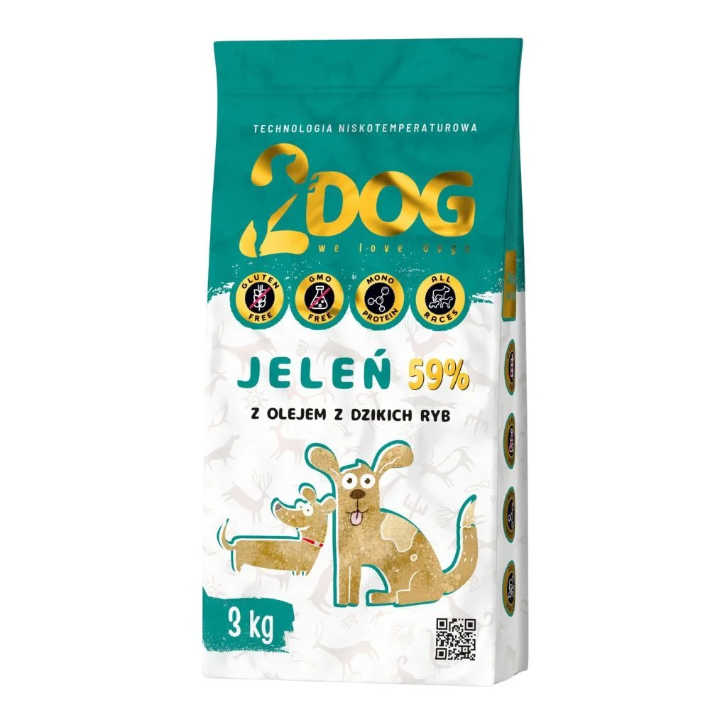 2Dog Premium jeleń adult 3 kg
