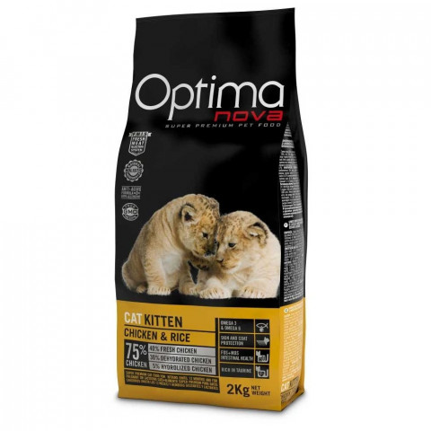 Optimanova kurczak z ryżem kitten 2 kg
