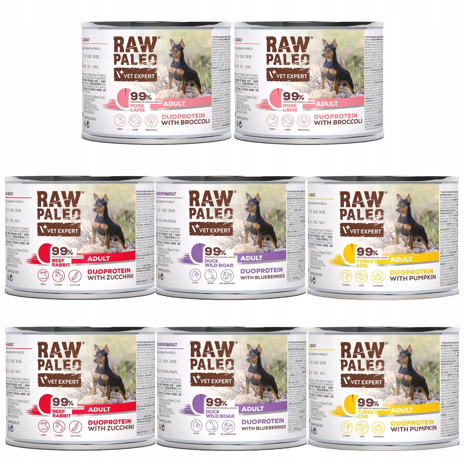 VetExpert RAW PALEO adult 200 g × 8