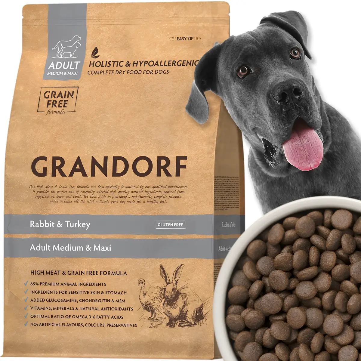 Grandorf indyk, królik adult 3 kg