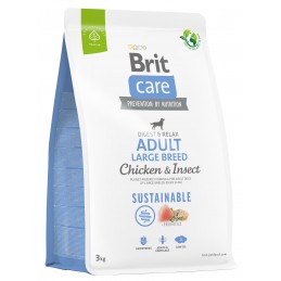 Brit Care Sustainable kurczak, owady adult duże rasy 3 kg