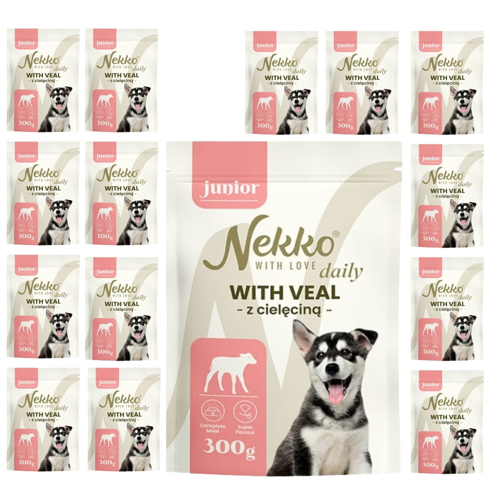 Nekko Daily cielęcina junior 300 g × 15