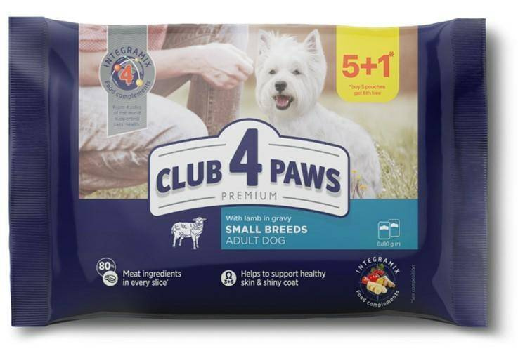 Club 4 Paws jagnięcina 80 g × 6