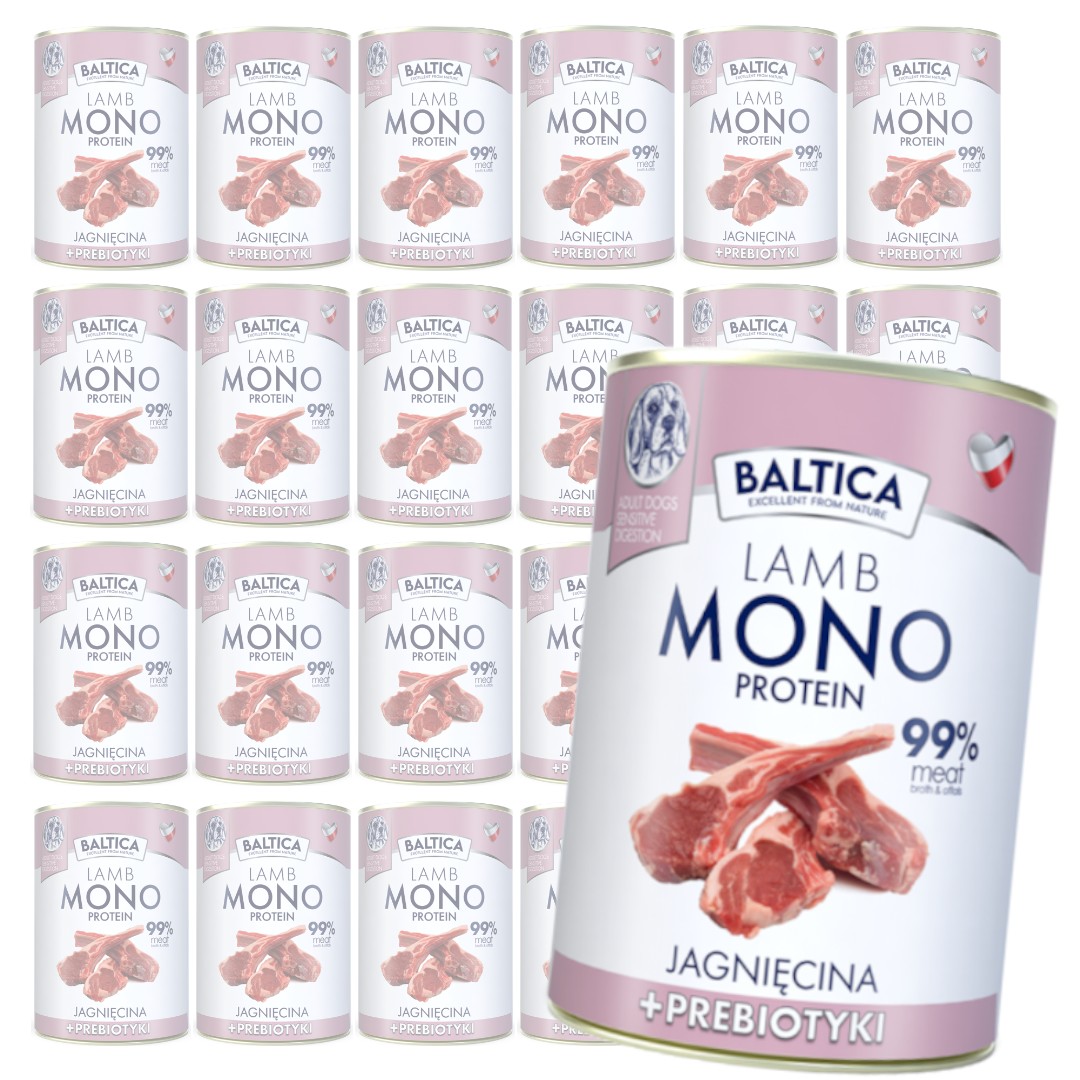 Baltica Nutraceutic Monoprotein jagnięcina adult 400 g × 24