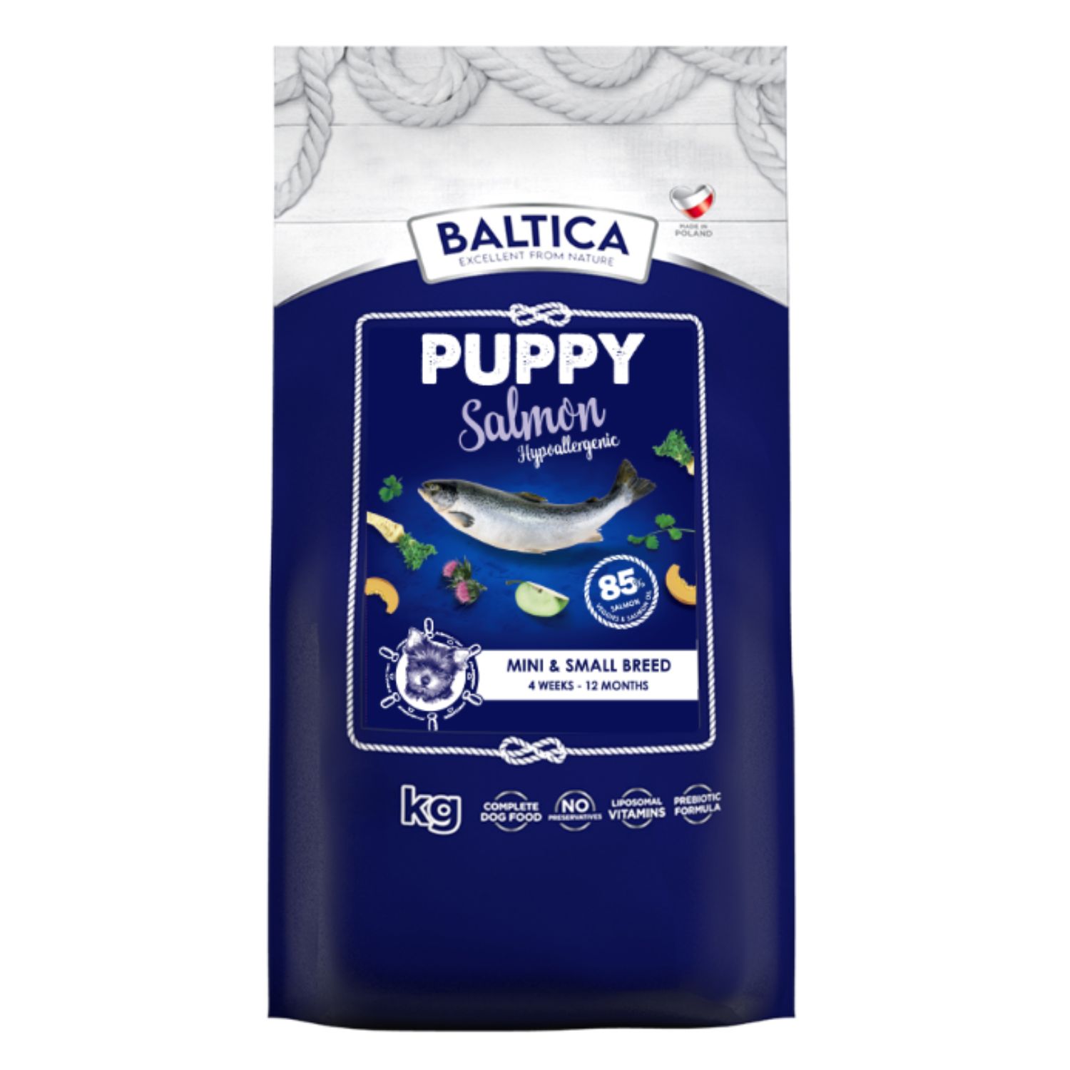 Baltica łosoś puppy małe rasy 9 kg