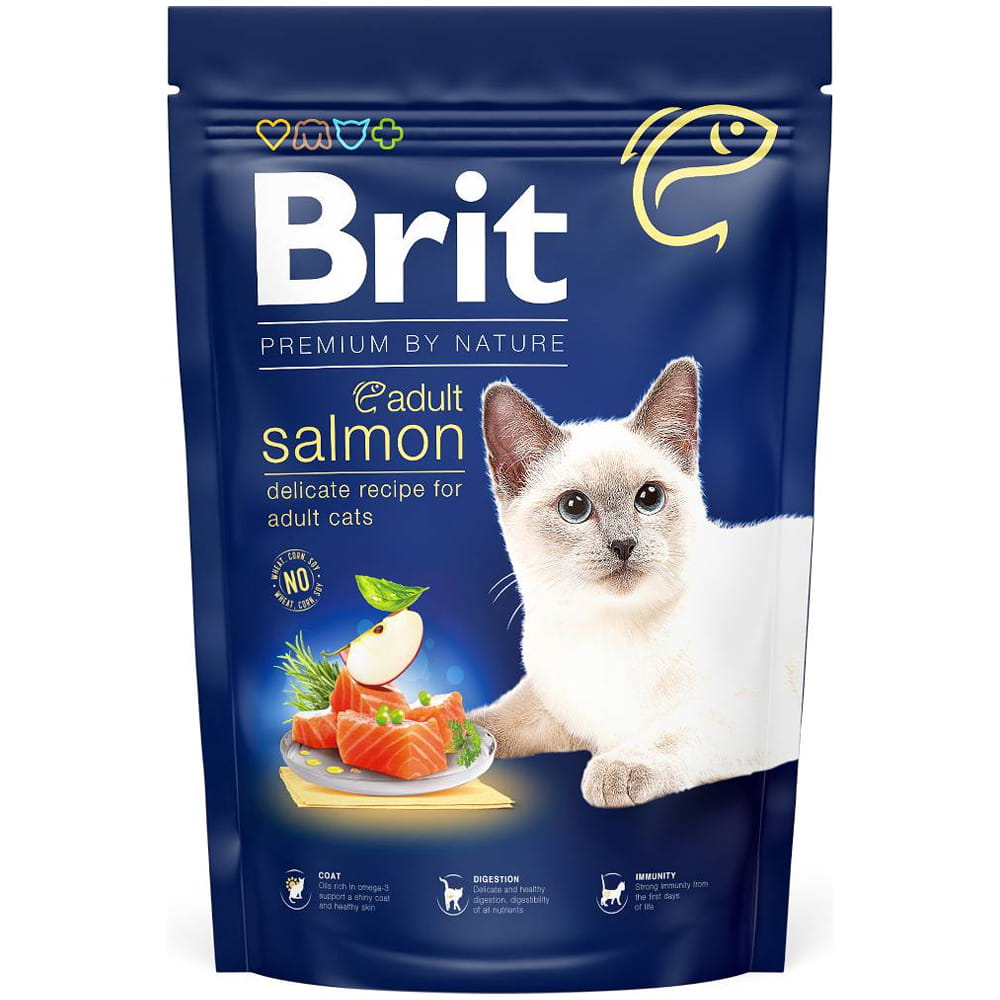 Brit Premium by Nature łosoś adult 1,5 kg