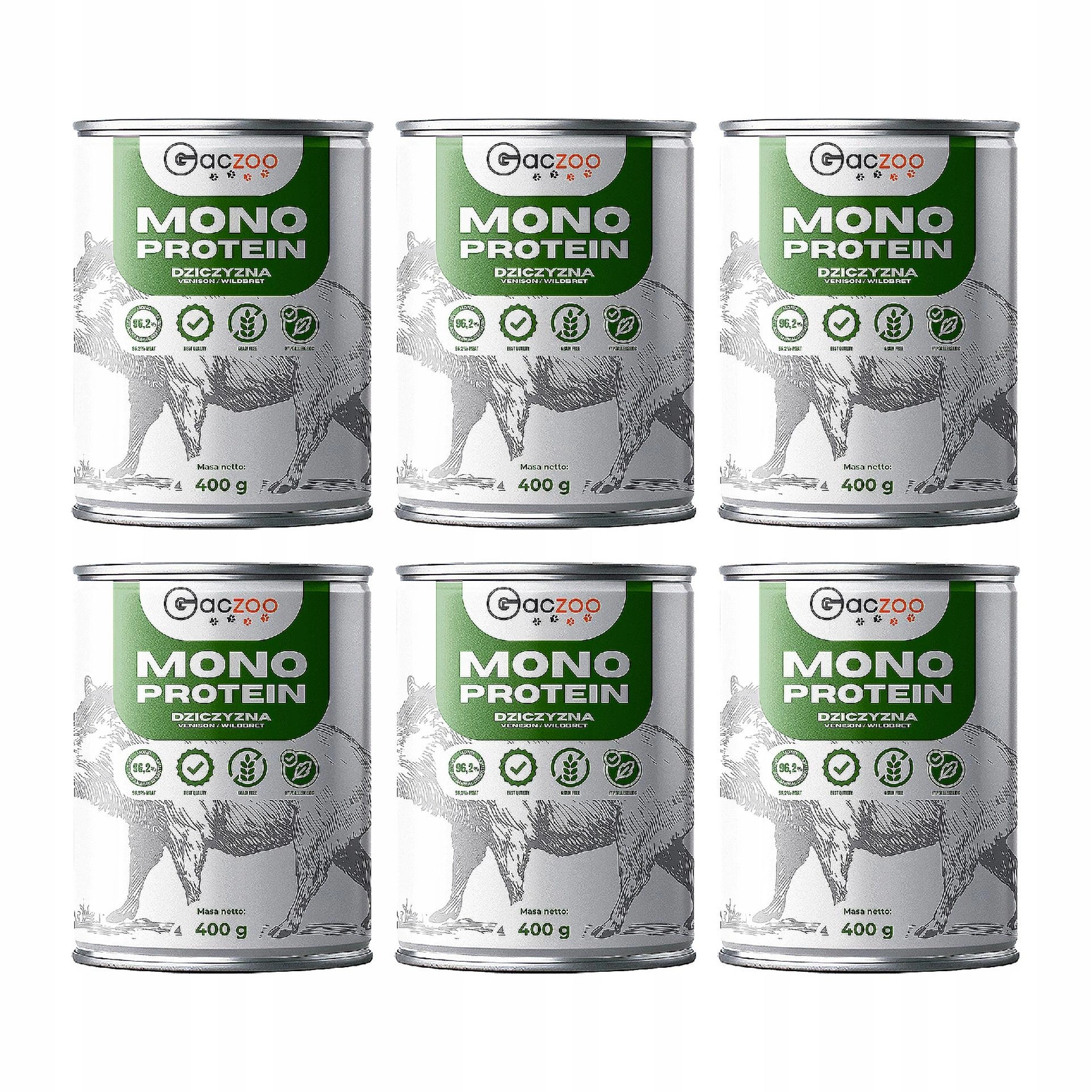 Gaczoo Mono Protein dziczyzna adult 400 g × 6