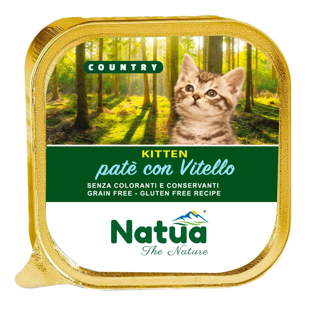 Natua Country cielęcina pasztet kitten 100 g × 6