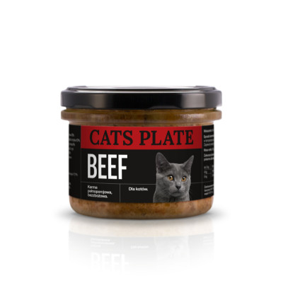 Cats Plate wołowina kawałki 180 g