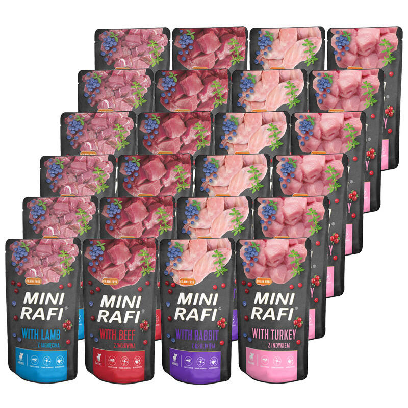 Rafi Mini mix smaków adult małe rasy 150 g × 24