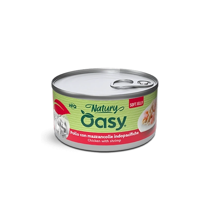 Oasy Natury Soft Jelly krewetki, kurczak w galaretce adult 150 g