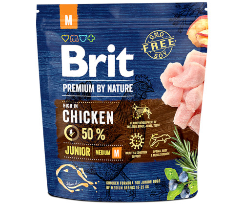 Brit By Nature kurczak puppy średnie rasy 1 kg