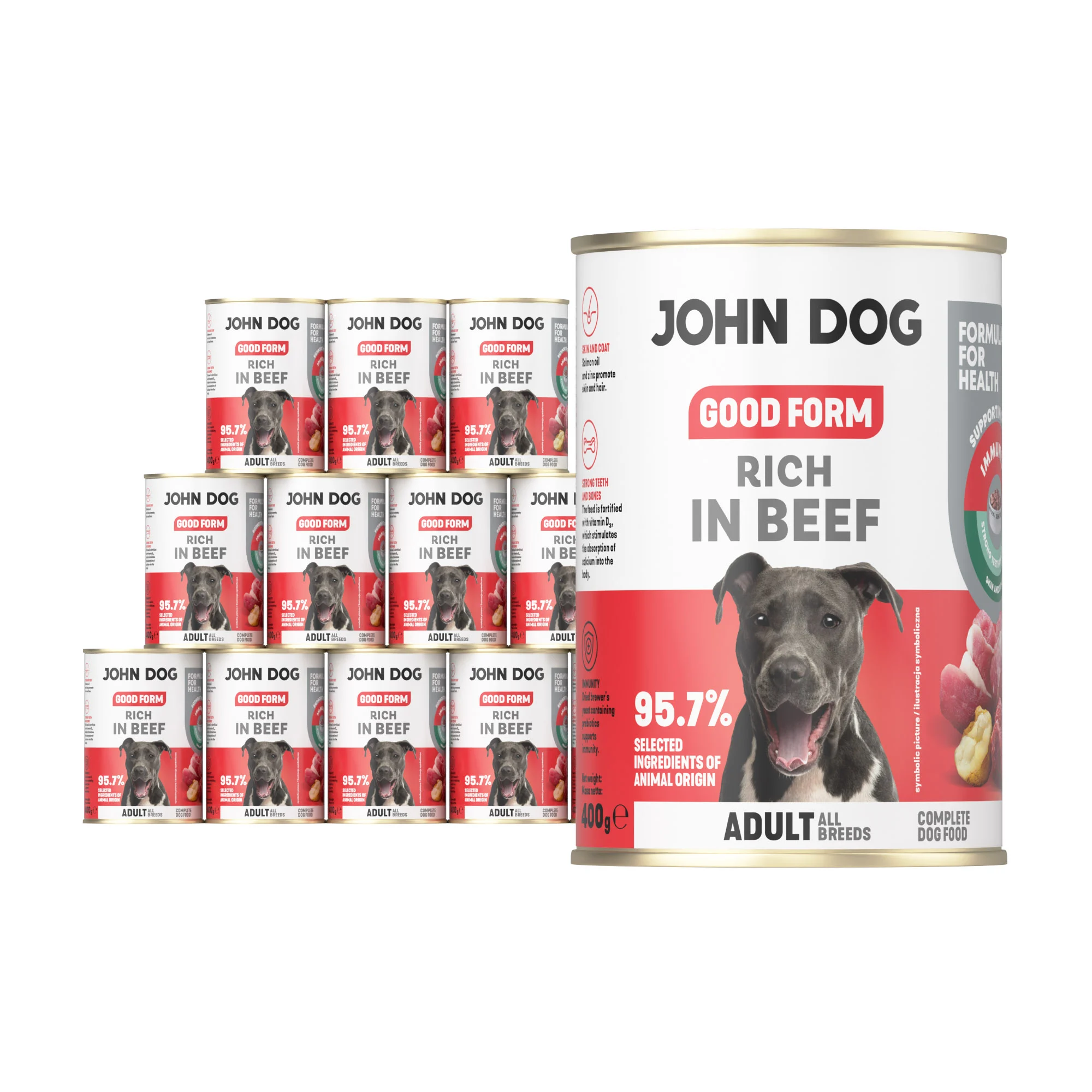 John Dog Good Form wieprzowina, wołowina adult 400 g × 12