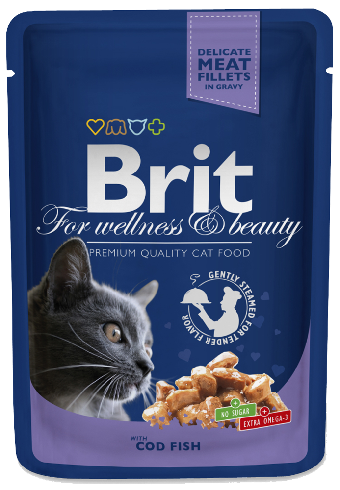 Brit Premium Cat dorsz kawałki adult 100 g