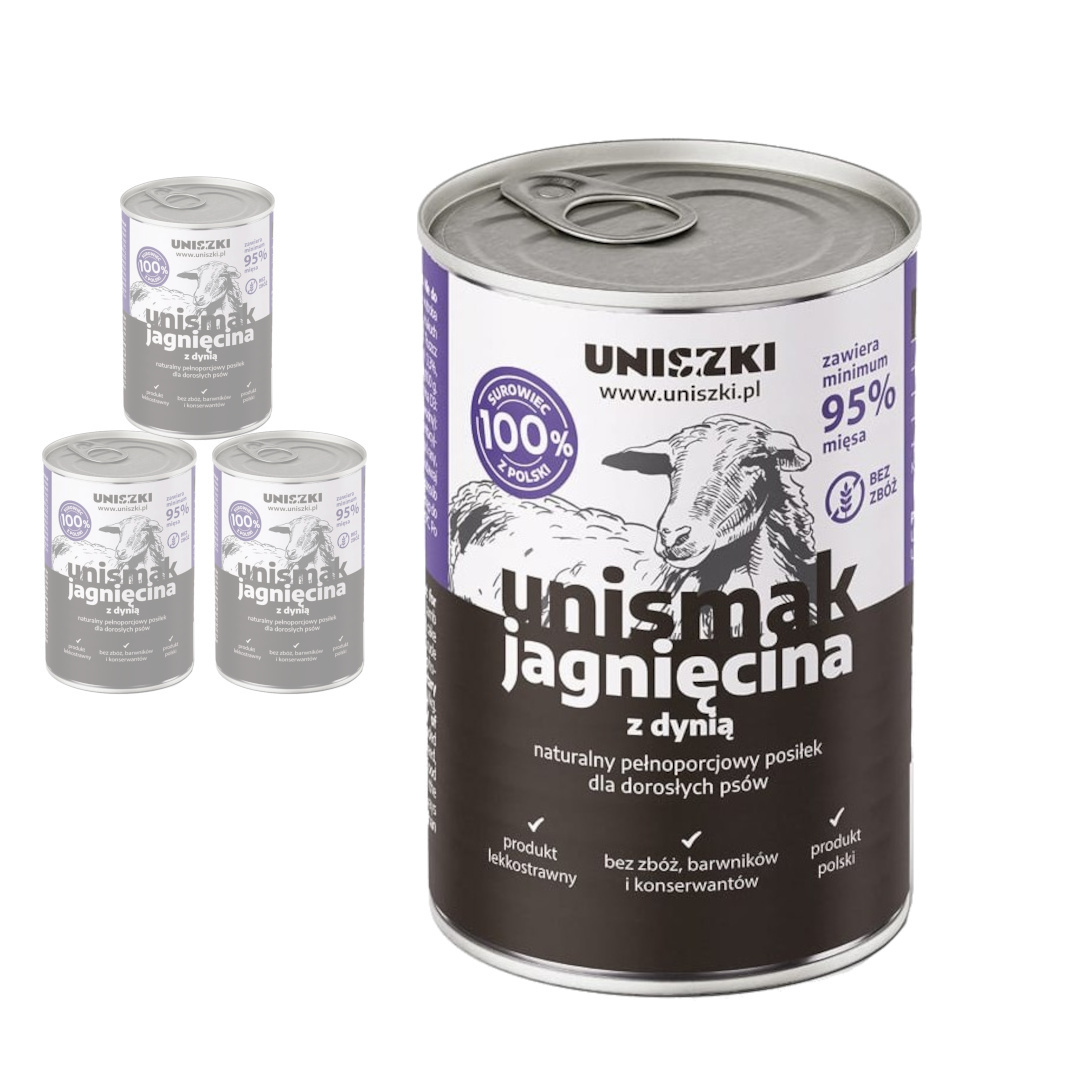 Uniszki Unismak jagnięcina 400 g × 4