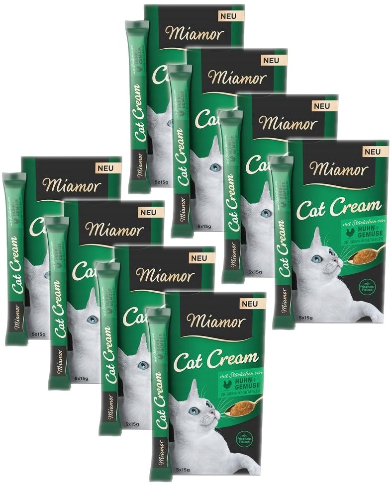 Miamor Cat Cream kurczak z warzywami pasta 15 g × 40