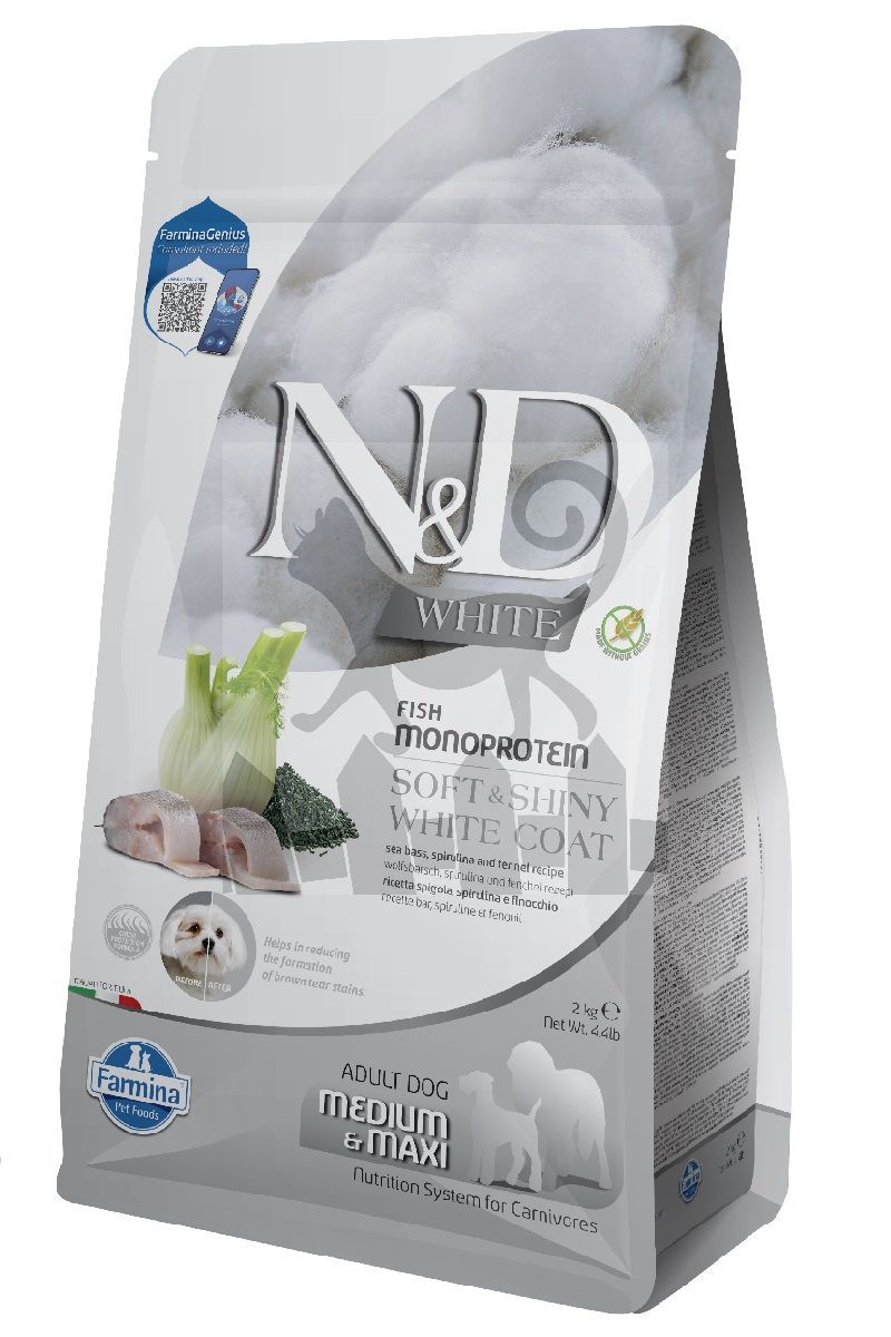 Farmina N&D White okoń morski adult średnie rasy, duże rasy 2 kg
