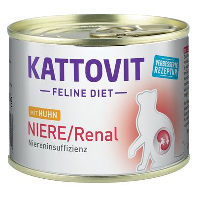 Kattovit Niere/Renal mix smaków w galaretce 185 g × 24