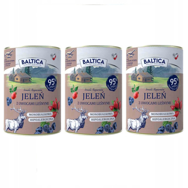 Baltica Smaki Regionów jeleń adult 400 g × 3