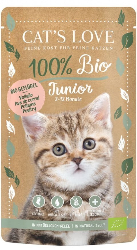 CAT'S LOVE drób w galaretce kitten 100 g