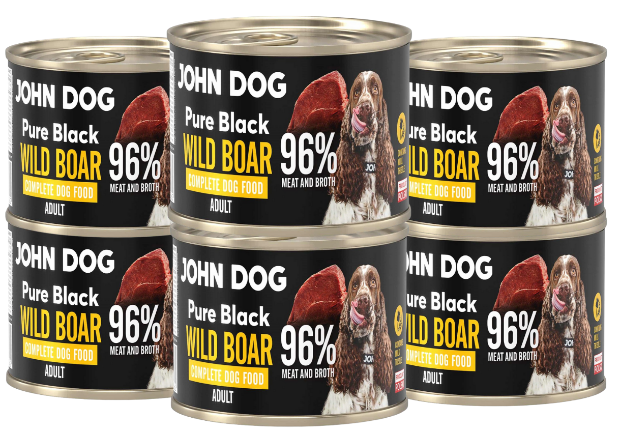 John Dog Pure Black dziczyzna adult 200 g × 6