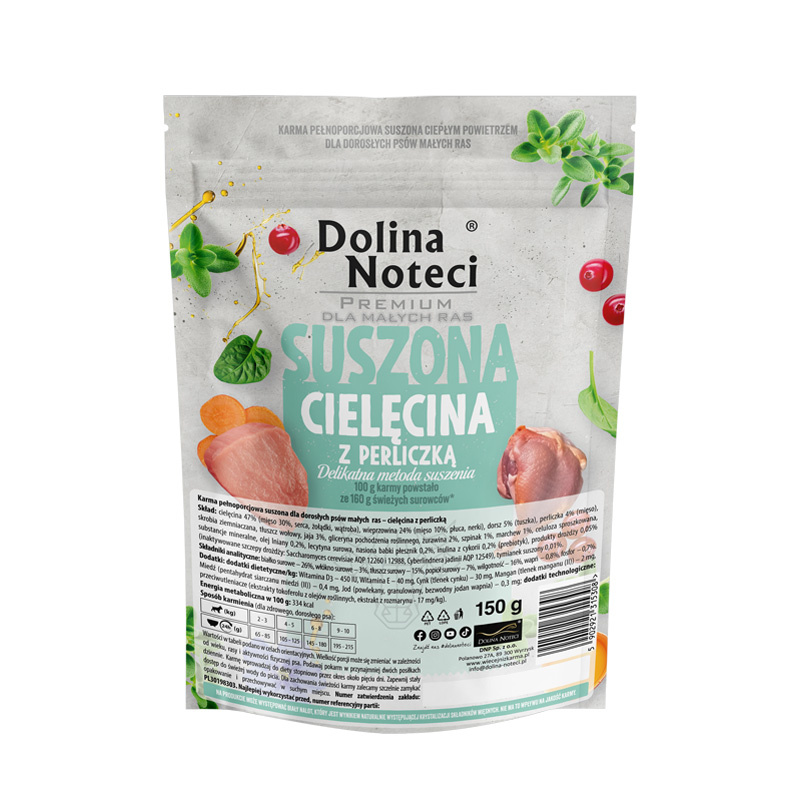 Dolina Noteci Premium cielęcina, perliczka adult małe rasy 150 g
