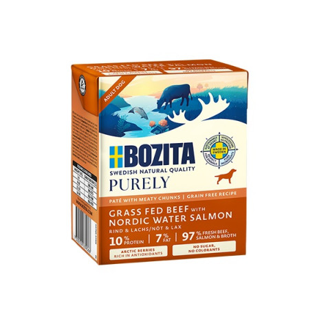 Bozita Purely wołowina, łosoś adult 370 g