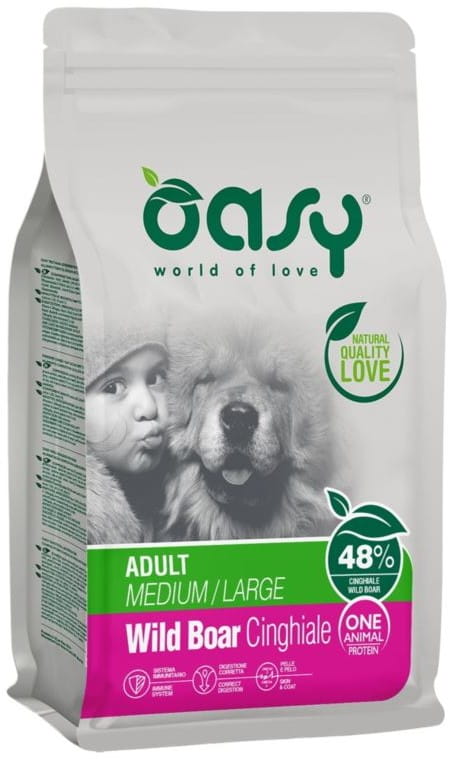 Oasy One Animal Protein dzik adult średnie rasy, duże rasy 2,5 kg