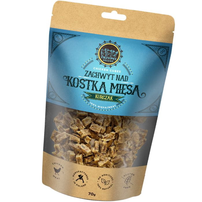Trzy Psy Zachwyt nad kostką mięsa kurczak 70 g