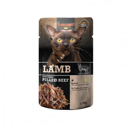 Leonardo Finest Selection jagnięcina, wołowina kawałki adult 70 g