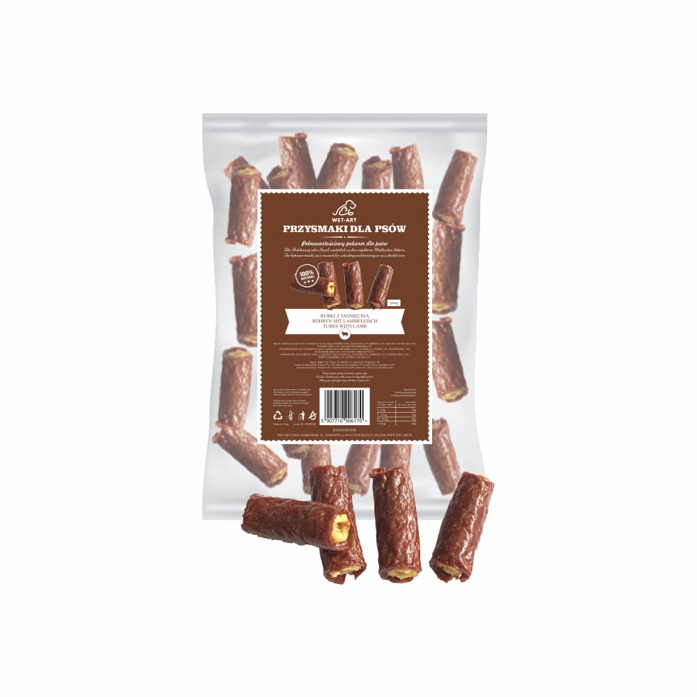 Wet-Art rurki ryżowe z jagnięciną 500 g