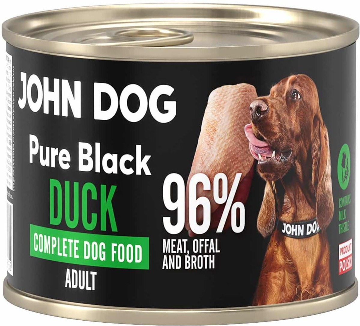John Dog Pure Black kaczka adult 200 g
