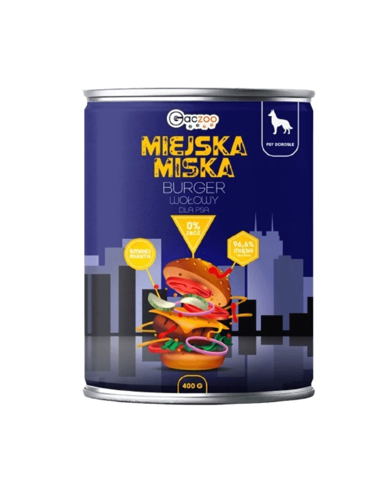 Gaczoo Miejska Miska burger wołowy 400 g