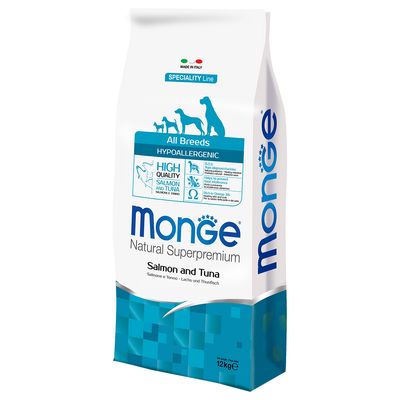 Monge Superpremium tuńczyk, łosoś adult 12 kg × 2