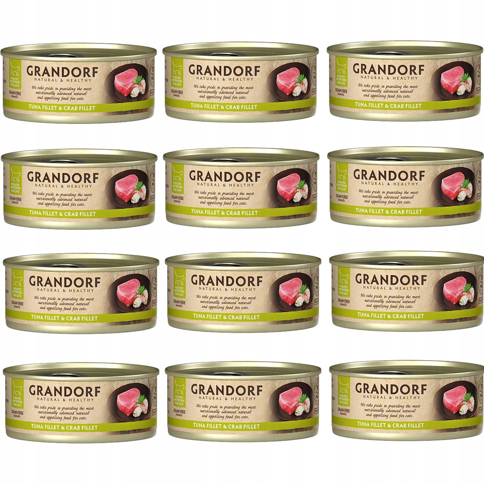 Grandorf krab, tuńczyk kawałki 70 g × 12