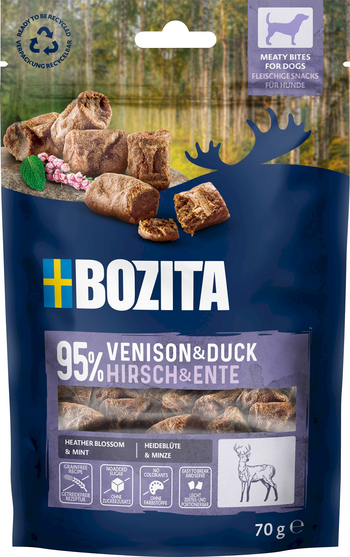 Bozita Meaty Bites jeleń, kaczka 70 g