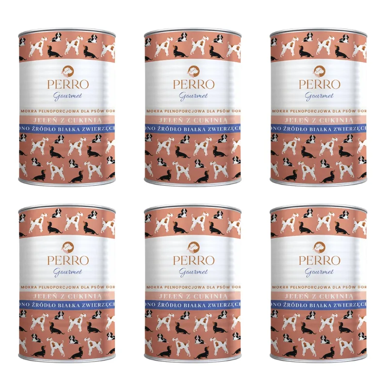 Perro Gourmet dziczyzna z cukinią adult 400 g × 6