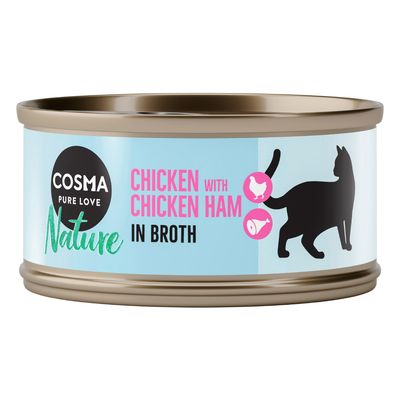 Cosma Nature Indoor kurczak w bulionie 70 g × 48