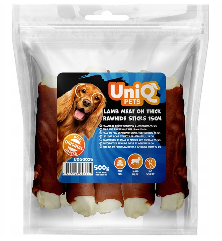 Uniq Pets jagnięcina, wołowina 71 g × 7